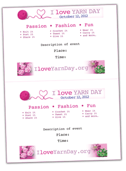 I Love Yarn Day Word Template image