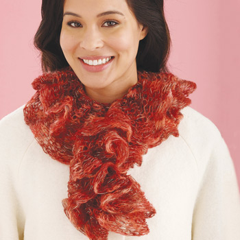 Imagine® Knitted Ruffled Tube Scarf