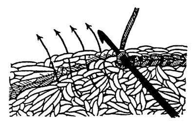 illustration of slip stitch 1