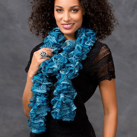 Crochet Sashay™ Ruffled Scarf