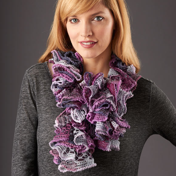 Pirouette™ Crochet Ruffled Scarf