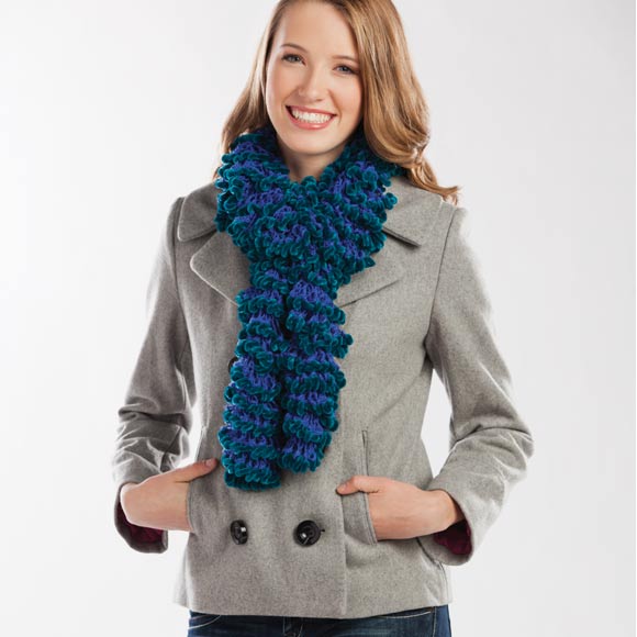 Crochet Radiant® Ruffled Scarf