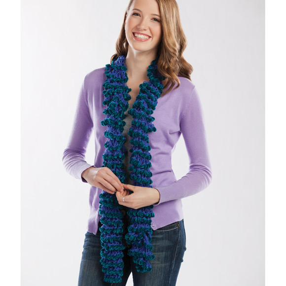 Knit Radiant® Ruffled Scarf