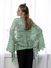 photo of a crocheted shawl 1 of 3