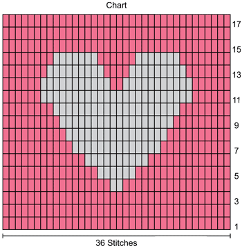crochet chart for Olek heart