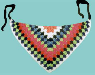 crocheted triangle fashion