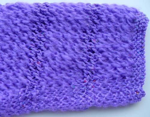 closeup of openwork knit