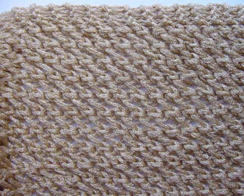closeup of openwork knit