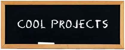 chalkboard with 'Cool Projects' written