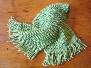 photo of green loop scarf