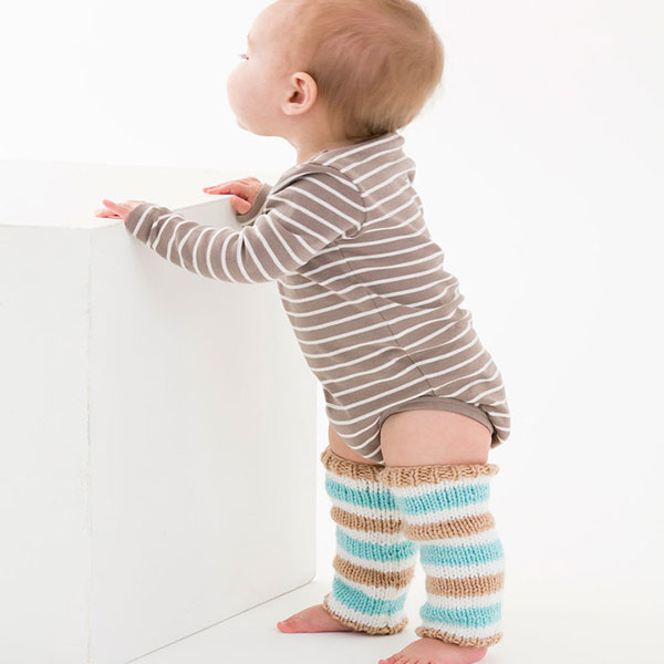 Simple striped baby legwarmers